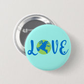 Earth Love Climate Change Environmental Ronde Button 5,7 Cm (Voorkant /achterkant)