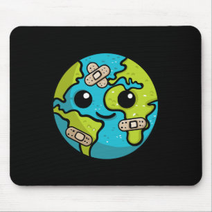 Earth Lover Day Illustratie Gift Glol Warming End Muismat