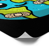 Earth Lover Day Illustratie Gift Glol Warming End Poster (Hoek)