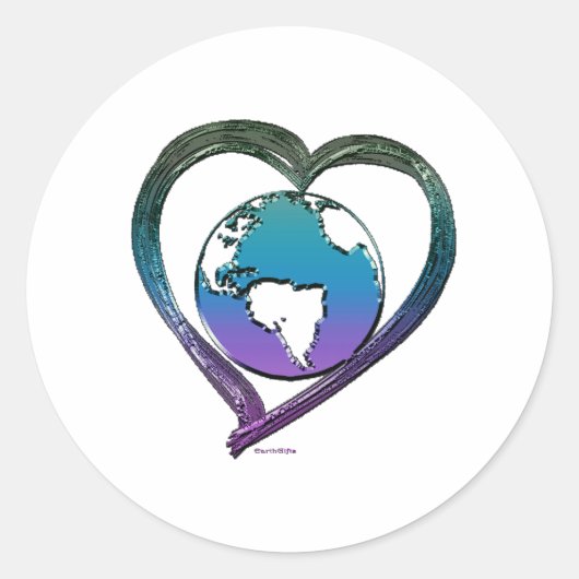 EARTH LOVER-serie Ronde Sticker (Voorkant)