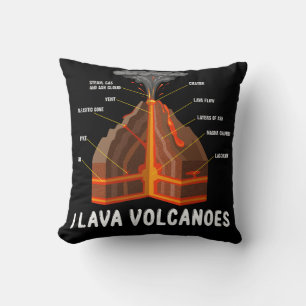 Earth Magma Lava Volcano Geology Science Gift Kussen