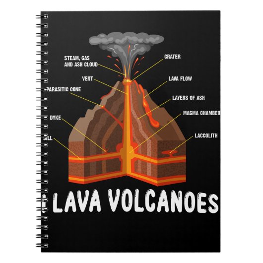 Earth Magma Lava Volcano Geology Science Gift Notitieboek (Voorkant)