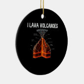 Earth Magma Lava Volcano Geology Science Keramisch Ornament (Rechts)