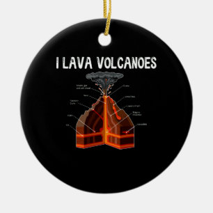 Earth Magma Lava Volcano Geology Science Keramisch Ornament