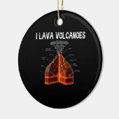 Earth Magma Lava Volcano Geology Science Keramisch Ornament (Links)