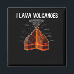Earth Magma Lava Volcano Geology Science Magneet<br><div class="desc">Dit coole I Lava Volcanoes Design met een vulkaan is perfect voor elke geoloog en vulkaanliefhebber. Vulkaan met Magma, Lava en het gezegde I Lava Volcanoes. Hou van dit goddelijke cadeauidee! Ideaal geschenk voor een geologische student.. Het oprukken van Vulkaan met de gave van Lava, Magma en Ash Volcano Lover....</div>