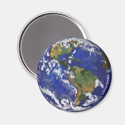 Earth Magnet voor Earth Day (Voorkant / Achterkant)
