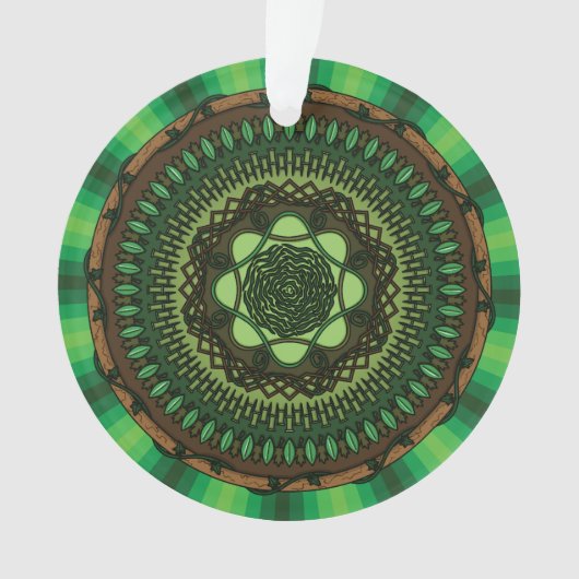 Earth Mandala Acryl Ornament (voorkant)