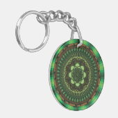 Earth Mandala Acryl Sleutelhanger (Voorkant Links)