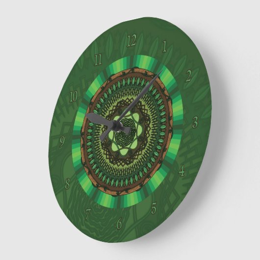 Earth Mandala Clock Grote Klok (Hoek)