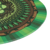 Earth Mandala glazen snijplank (Hoek)