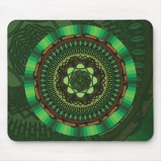 Earth Mandala Mousepad Muismat (Voorkant)