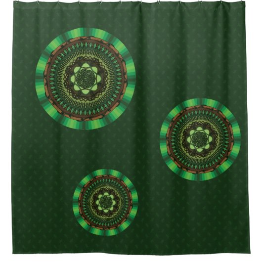 Earth Mandala Shower Curtain Douchegordijn (Voorkant)