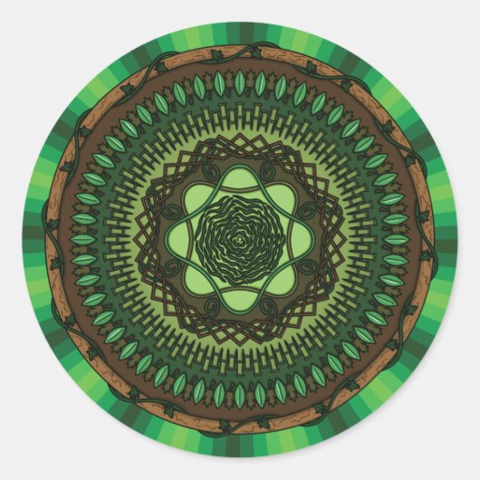 Earth Mandala Sticker (Voorkant)