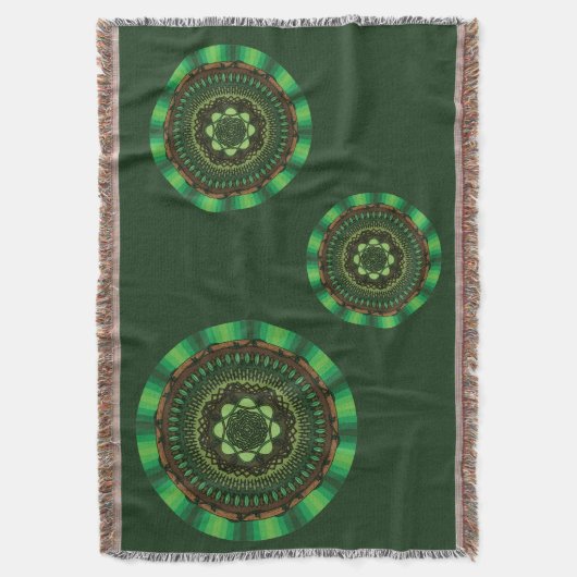 Earth Mandala Throw Blanket Deken (Voorkant Verticaal)