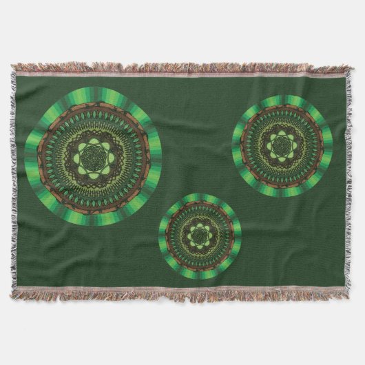 Earth Mandala Throw Blanket Deken (Voorkant)