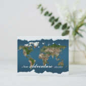 Earth map New Adventure wacht op Briefkaart (Staand voorkant)