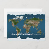 Earth map New Adventure wacht op Briefkaart (Voorkant / Achterkant)
