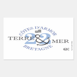 Earth-Mer Côtes d'Armor Rechthoekige Sticker