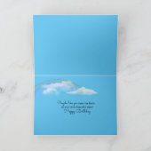 Earth met rainbow and clouds birthday kaart (Binnen)