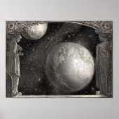 Earth Milky Way & Moon Poster (Voorkant)