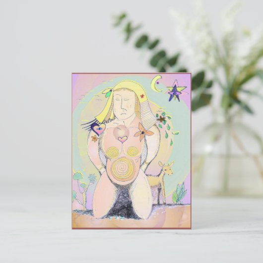 Earth Moeder Art Briefkaart (Staand voorkant)