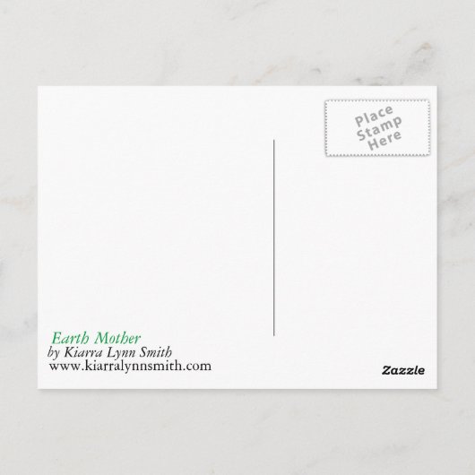 Earth Moeder Briefkaart (Achterkant)