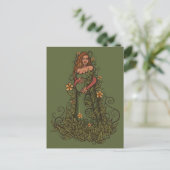 Earth Moeder Goddess Druid Briefkaart (Staand voorkant)