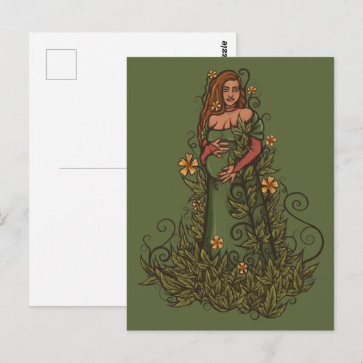 Earth Moeder Goddess Druid Briefkaart (Voorkant / Achterkant)