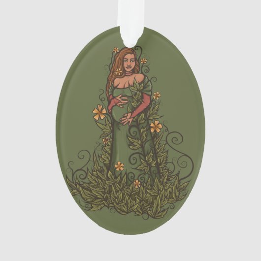 Earth Moeder Goddess Druid Ornament (achterkant)