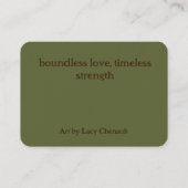 Earth Moeder Goddess Druid Visitekaartje (Achterkant)