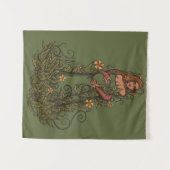 Earth Moeder Goddess Druid Wandkleed (Voorkant (horizontaal))