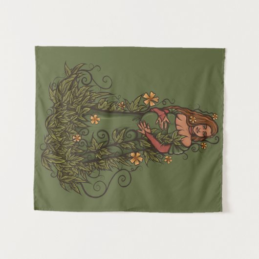 Earth Moeder Goddess Druid Wandkleed (Voorkant (horizontaal))