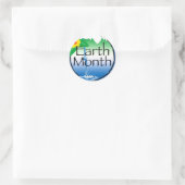 Earth Month Ronde Sticker (Tas)