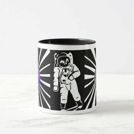 Earth Moon Astronaut Mok (Midden)