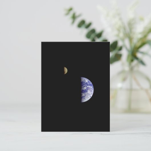 Earth Moon Galileo Ruimtefoto Briefkaart (Staand voorkant)