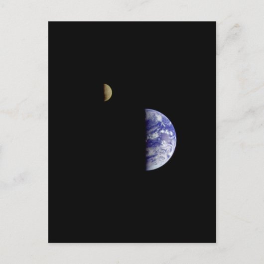 Earth Moon Galileo Ruimtefoto Briefkaart (Voorkant)