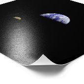 Earth Moon Galileo Ruimtefoto Foto Afdruk (Hoek)