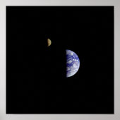 Earth Moon Galileo Ruimtefoto Poster (Voorkant)