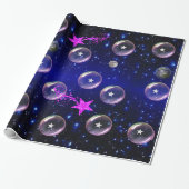 Earth Moon Wrapping Paper Cadeaupapier (Uitgerold)