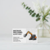 Earth Mover | Bouwvoertuig Visitekaartje (Staand voorkant)