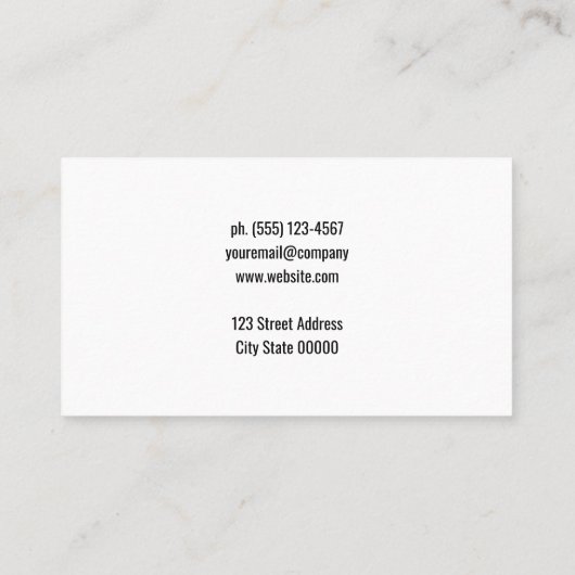 Earth Mover | Bouwvoertuig Visitekaartje (Achterkant)