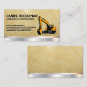 Earth Mover | Houtmetaal Visitekaartje (Voorkant / Achterkant)