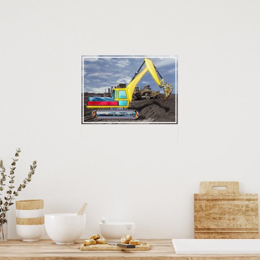 Earth Mover Moving Earth Poster (Keuken)