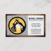 Earth Mover | Staal en hout Visitekaartje (Voorkant)