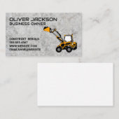 Earth Mover-voertuig | Bouw | Beton Visitekaartje (Voorkant / Achterkant)