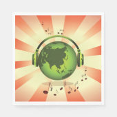 Earth Music Paper Napkins Servet (Voorkant)