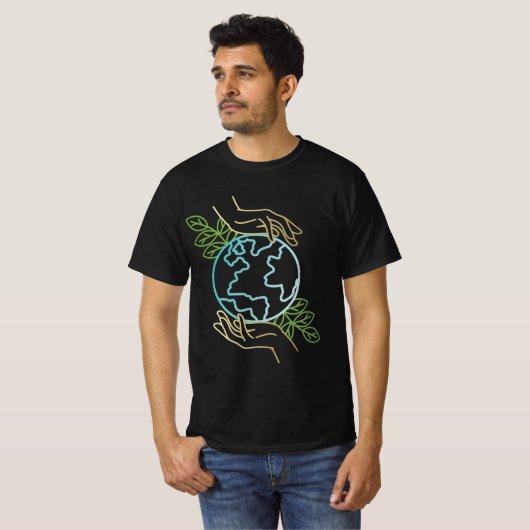 Earth - Natuur Lover Design - Wereld Aarde Dag T-shirt (Voorkant volledig)