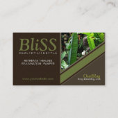 Earth Natuur Spa Health Resort sjabloon (Version2) Visitekaartje (Achterkant)