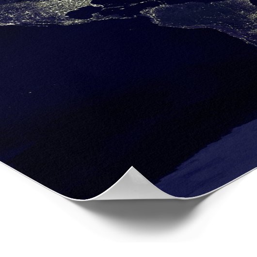 Earth Night Lights Space Poster (Hoek)